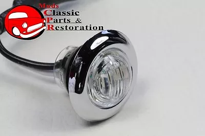 Custom Mini Clear Red Stainless Turn Stop Tail Lamp Light Truck Hot Rat Rod • $18.48