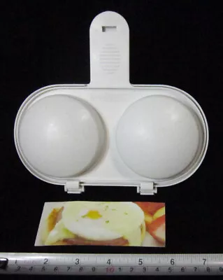 NORDIC WARE MICROWAVE DOUBLE EGG POACHER With Instructions • $10.75