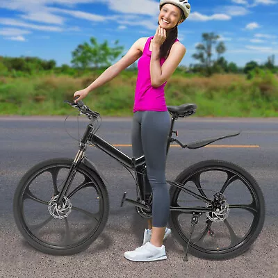 26 In 21 Speed Mountain Bike Full Suspension Bikes Unisex Bicycle MTB Disc Brake • $232.75