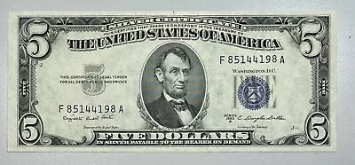 1953 $5 Silver Certificate • $15.64