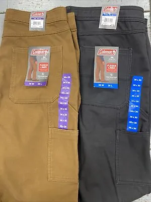 Coleman Men's Fleece Lined Work Utility Pants Assorted Sizes & Colors NWT • $29.99