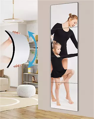 Unbreakable Full Length Wall Mirror Tiles Kids Made Of Shatterproof Plexiglass A • $18.14