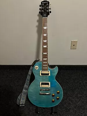 Epiphone Les Paul Pro Traditional III Plus Electric Guitar Pacific Blue • $425