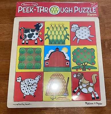 Melissa And Doug Peek Through Puzzle Farm New • $12.75
