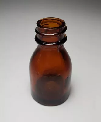 Vintage Vicks Amber Glass Drops Bottle • $11.04