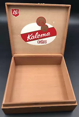 Kaloma Wood Cigar Box Cedars 15 Cents -- TP 629 PA Class E - 50 Cigars • $9.99