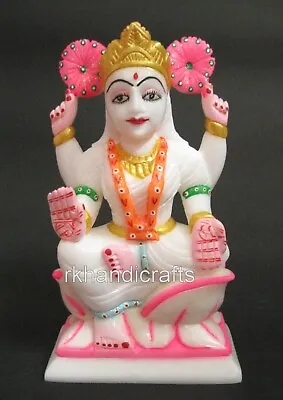 9 Inches Marble Goddness Laxmi Statue Handcrafted Laxmi Maa Sculpture For Temple • $151.53