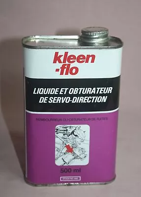 Vtg. Kleen-flo Power Steering Fluid & Sealer Tin/ Can 500 Ml. Canada Maple Leaf • $19.21