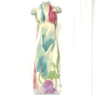 $47.99 • Buy Wmns Diane Von Furstenberg Silk Halter Dress Sz 6
