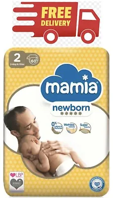 Size 2 Nappies Mamia Newborn Nappies With Wetness Indicator Super Stretchy Soft • £7.50