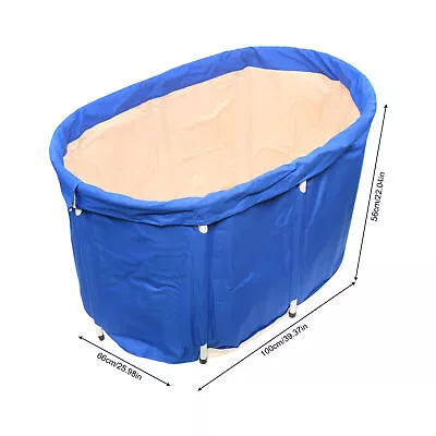 PVC Portable Bathtub Water Tub Kids Adult Spa Bath Bucket Folding Inflatable Tub • $32.30