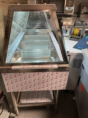 £1799 • Buy Bain Marie Hot Food Warmer Buffet Server Wetwell With Stand & Glass Sneeze Guard