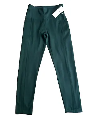 Marika Teal Side Pocket Mid Calf  LONG Yoga Pants Compression Medium Balance Col • $19.99