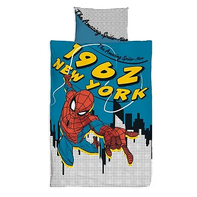 Marvel Spiderman Single Duvet Cover Reversible Bedding Set • £22.99