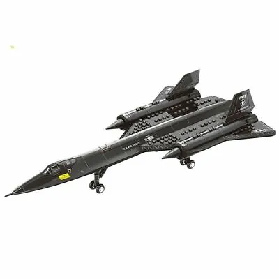 Building Block Set MOC Military SR71 Blackbird Aircraft Brick Kids Toy DIY Model • $45.53