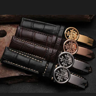 For Patek (PP) Watches Leather Watch Band Strap With Deployment Buckle + Tools • $42.96