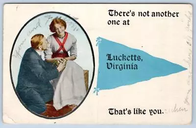 1914 Lucketts Virgina Va Pennant Postcard Sent To Kemptown Md Maggie Davis • £28.46