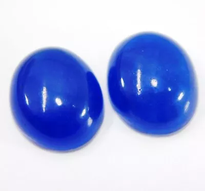 Natural 45.00 Ct Tanzania Blue Tanzanite Oval Cabochon Shape Loose Gemstone Pair • £0.01