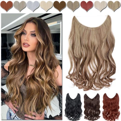 £13.30 • Buy Hidden Secret Real Natural Invisible Wire In Hair Extensions One Piece & Ring UK