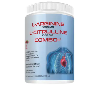  L Arginine 5000mg + L-Citrulline 1000mg Mixed Berry Flavor Nitric Oxide • $34.90