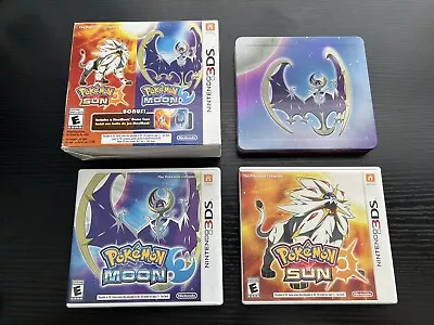 $119.99 • Buy Pokemon Sun And Moon Dual Pack Steelbook Amazon Exclusive (Nintendo 3DS) CIB