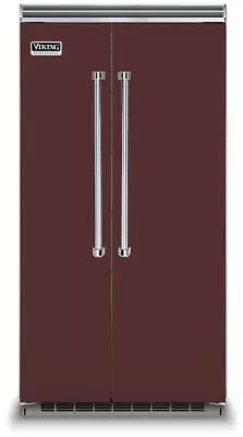 Viking 5 Series VCSB5423KA 42  Built-In Side By Side Kalamata Red Refrigerator • $8995
