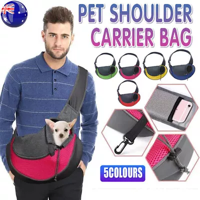 Pet Shoulder Carrier Bag Puppy Cat Dog Travel Sling Backpack Portable AU Stock • $12.49