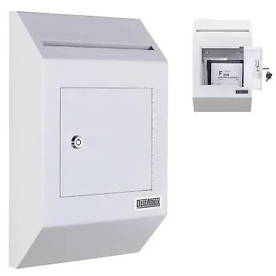 Durabox Heavy Duty Wall Mount Locking Deposit Drop Box Safe W300 (Grey) For R... • $87.79