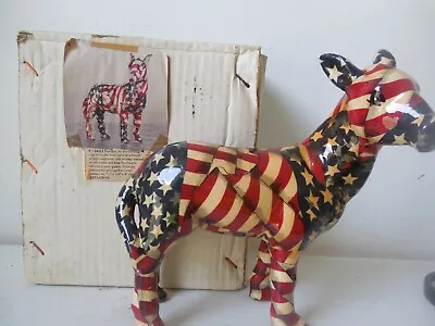 Vintage Democratic Donkey Ceremic Patriotic Figurine  • $25