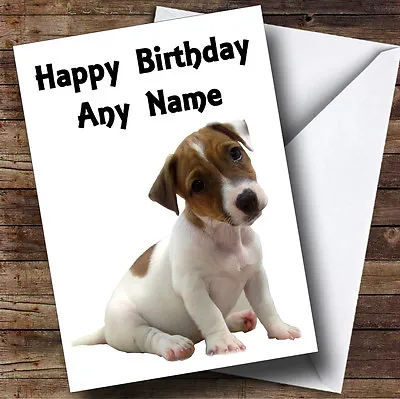 Jack Russell Puppy Dog Personalised Birthday Greetings Card • £3.99