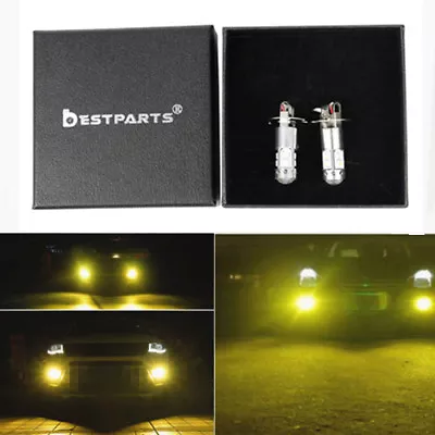 2x NEW H3 100W High Power LED 3000K Yellow Fog Light Driving Bulb DRL US • $11.29