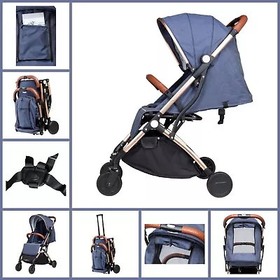 Baby Pushchair Stroller Lightweight Foldable Travel Buggy With 5-Point Harness • £119.99