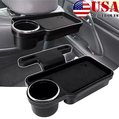 Car Universal Back Seat Organizer Storage Tray Table Cup Holder Phone Mount US • $15.99