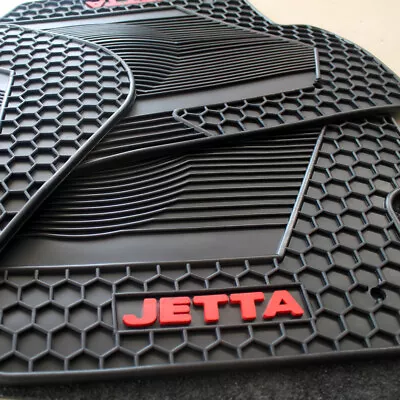 Floor Mats Set Of All Weather OEM VOLKSWAGEN  JETTA A6  2011-2018 Red Letters • $89.99