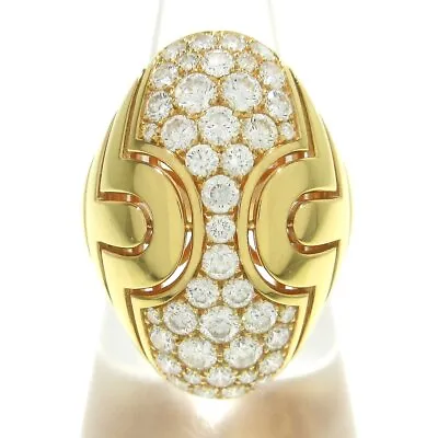 $5624 • Buy Auth BVLGARI Parentesi - 18K Rose Gold Diamond 262093 Ring #6 3/4