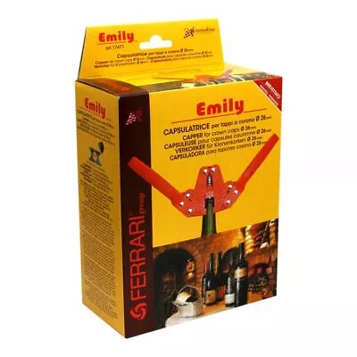 Ferrari / Emily Bottle Capper Home Brew Bottles + 100 Crown Caps 26 Mm Silver • £19.64