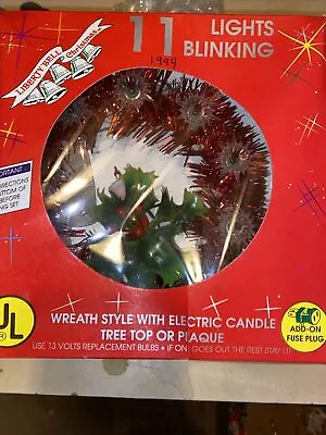 Vintage  Christmas Ted Tinsel  Tree Top Wreath Style Holly Door NEW • $22