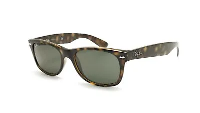 Ray-Ban New Wayfarer Classic Shinny Tortoise/Green 58mm Sunglasses RB2132 902 58 • $101.93