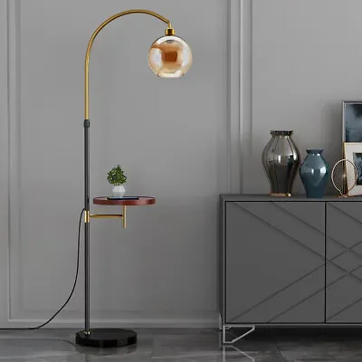 Floor Standing Lamp 160-180cm Adjustable Arc Light With Tray Coffe Tea Table UK  • £72.95