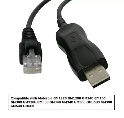 FTDI USB Programming Cable + Support For Motorola GM1225 M1225 Radius RKN4081 • $29.88