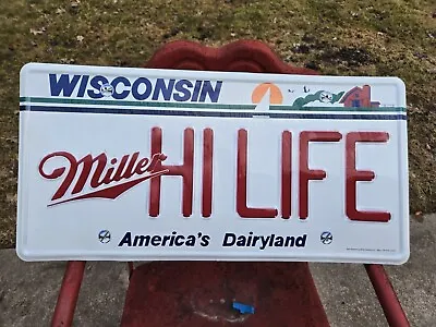 Vintage Miller High Life WI Americas Dairyland Tin Tacker Sign 23 ×11 1/2  • $40