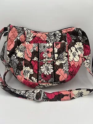 Vera Bradley Purse Clare  Crossbody Shoulder Bag Mocha Rouge EUC • $19.99