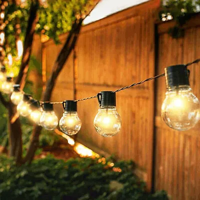 £9.58 • Buy Retro Solar String Lights Outdoor Garden LED Festoon Party Globe Ball Bulbs UK
