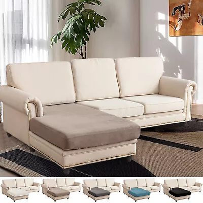 Elastic Velvet Plush Sofa Seat Cover Slipcover Couch Furniture Protector L Shape • $28.57