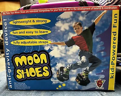 Moon Shoes Anti-Gravity Strap Shoes Purple And Black Vintage Nickelodeon 1989 • $20