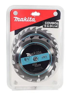 Makita T-01426 6-1/2  16T/24T Carbide‑Tipped Circular Saw Blade Set • $33.99