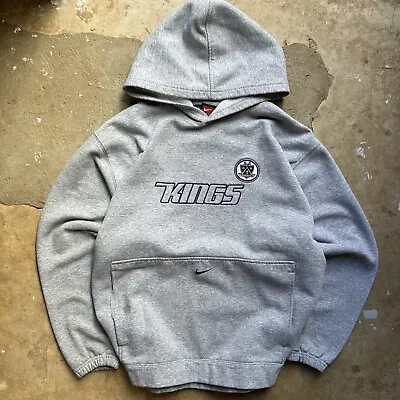 Vintage Nike Los Angeles LA Kings Center Swoosh Hoodie Sweatshirt Men’s Medium • $39.99