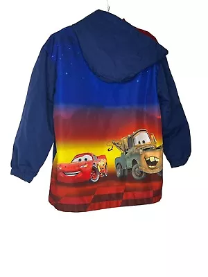 Disney Store CARS Mater Lightning McQueen Blue Zip Jacket Lightweight Sz SM • $18