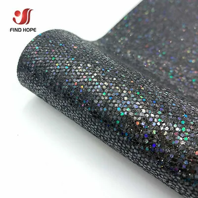 Self Adhesive Diamond Glitter PU Faux Leather Vinyl Sparkle For Craft Wallpaper • $9.89