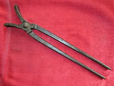 Vintage 14 1/4  Heller Bros. Farrier / Blacksmith Horse Hoof Nail Clincher Tool • $50